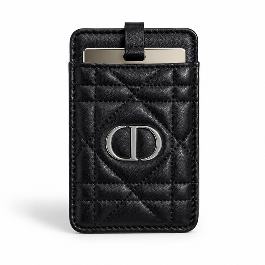 Dior Cannage Phone Card Holder Mirror – Limited Edition Dior Beauty 3-in-1 Phone Accessory