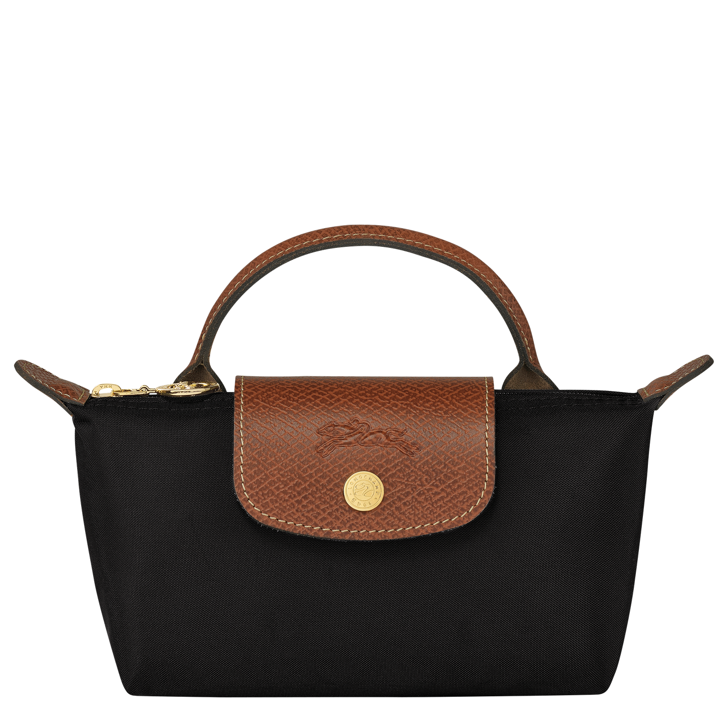Longchamp Le Pliage Pouch with Handle — Black