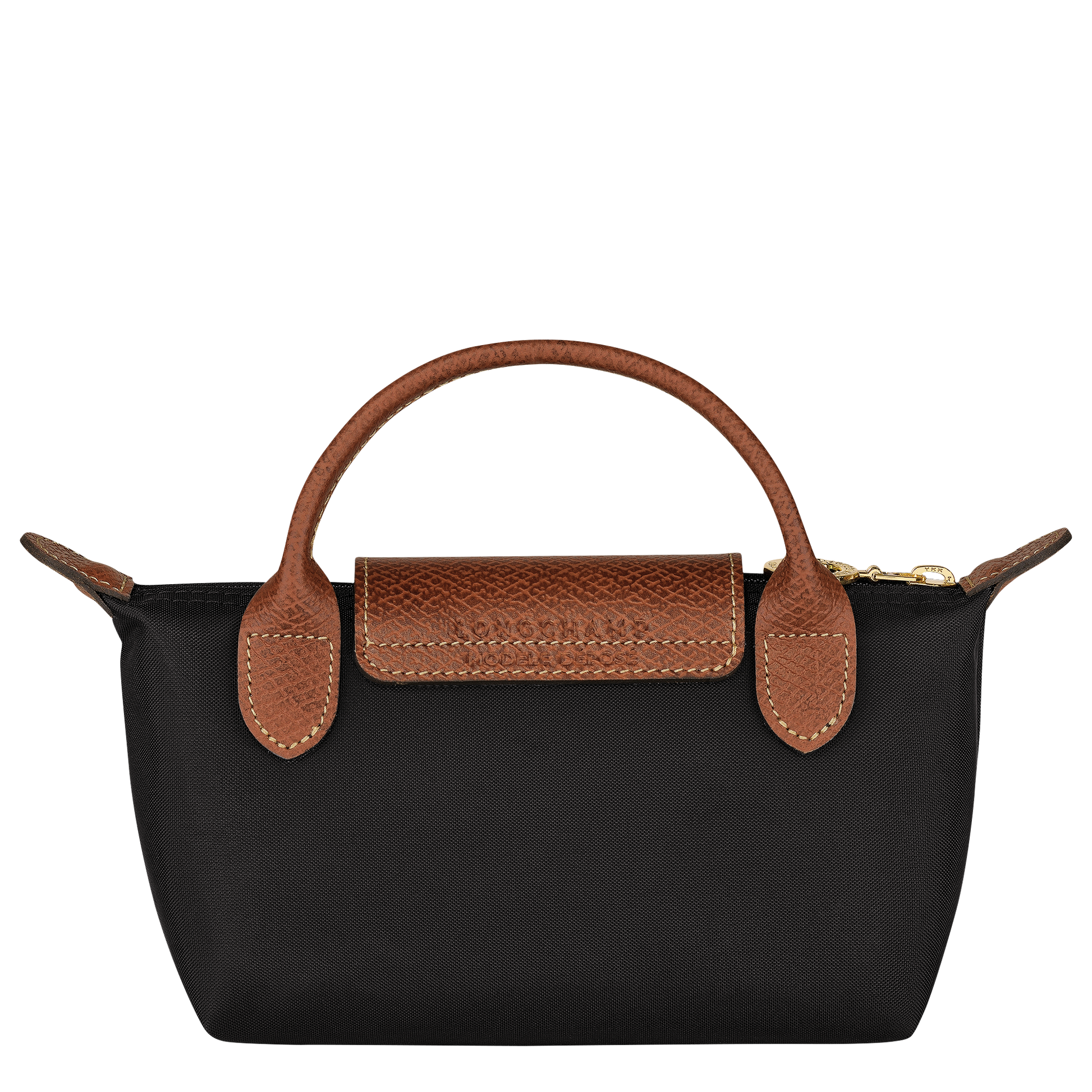 Longchamp Le Pliage Pouch with Handle — Black