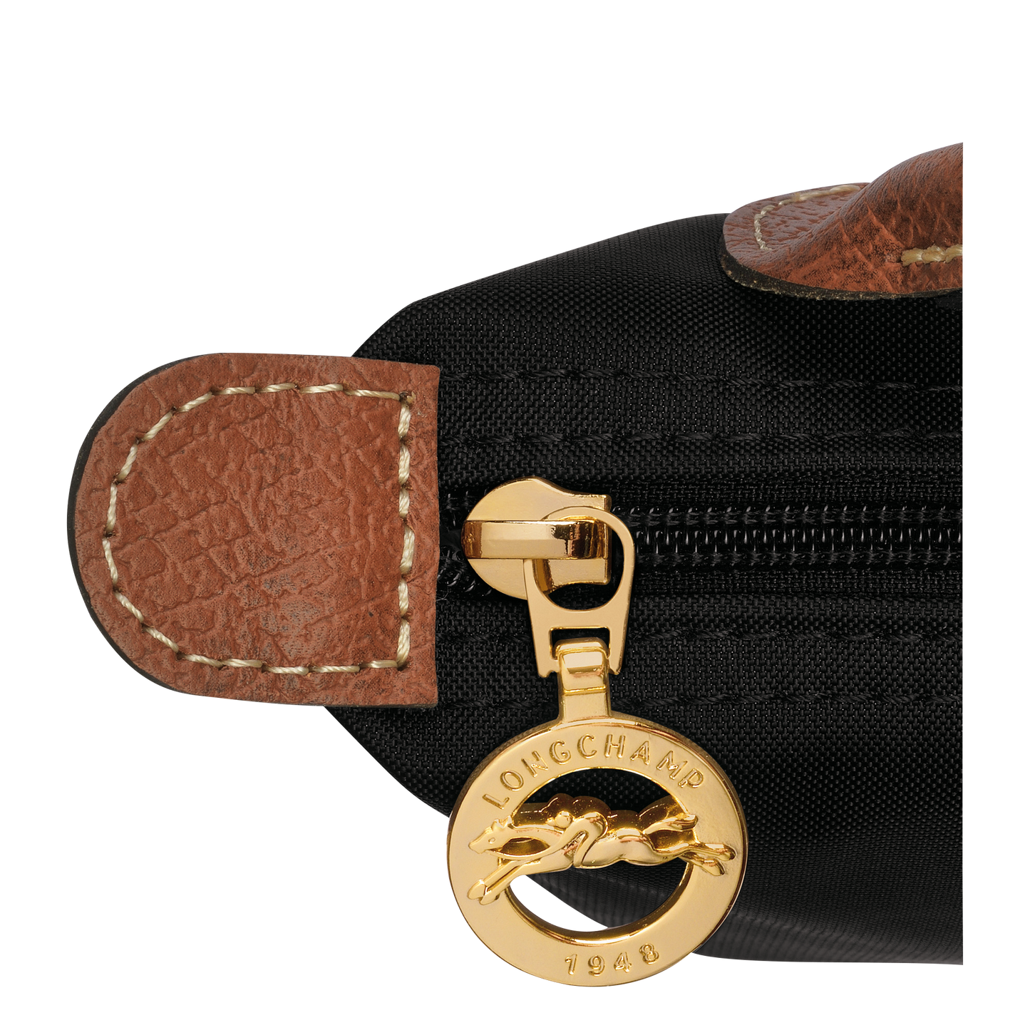 Longchamp Le Pliage Pouch with Handle — Black
