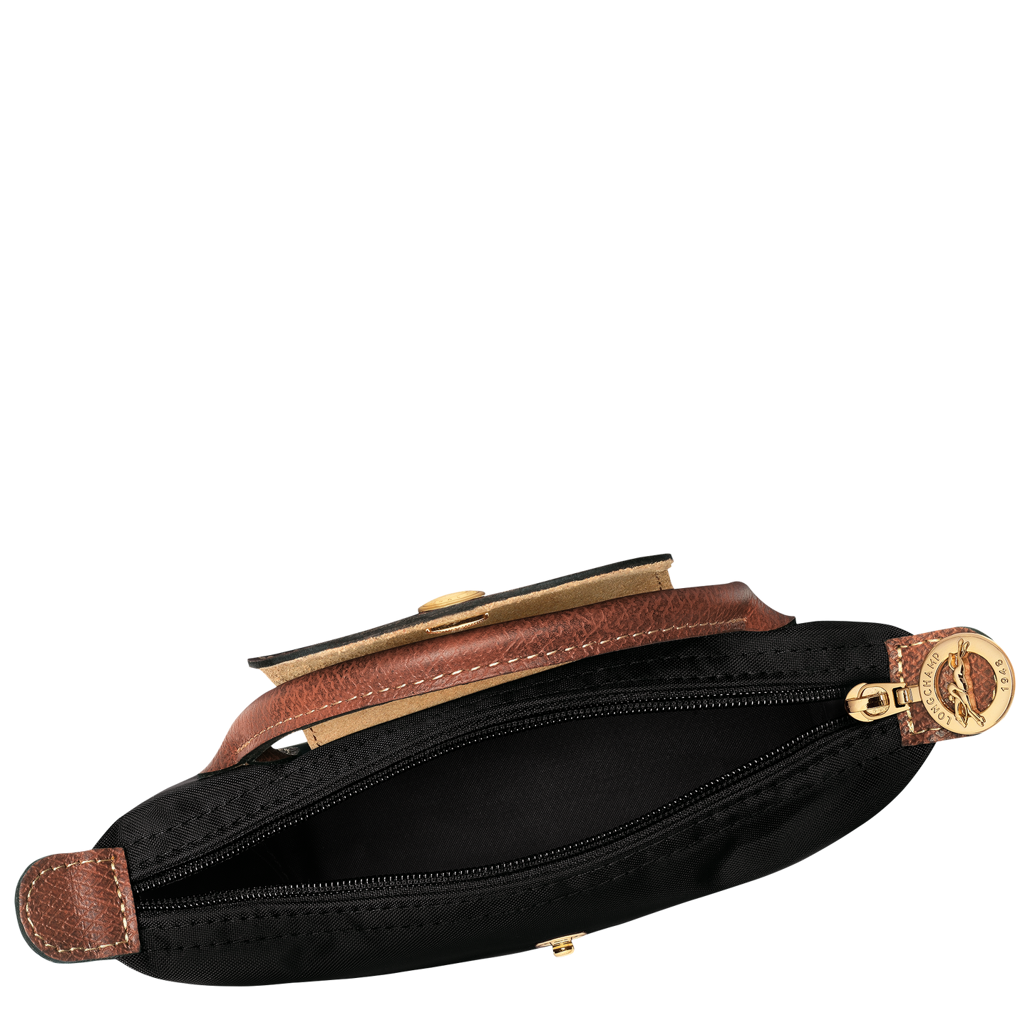 Longchamp Le Pliage Pouch with Handle — Black