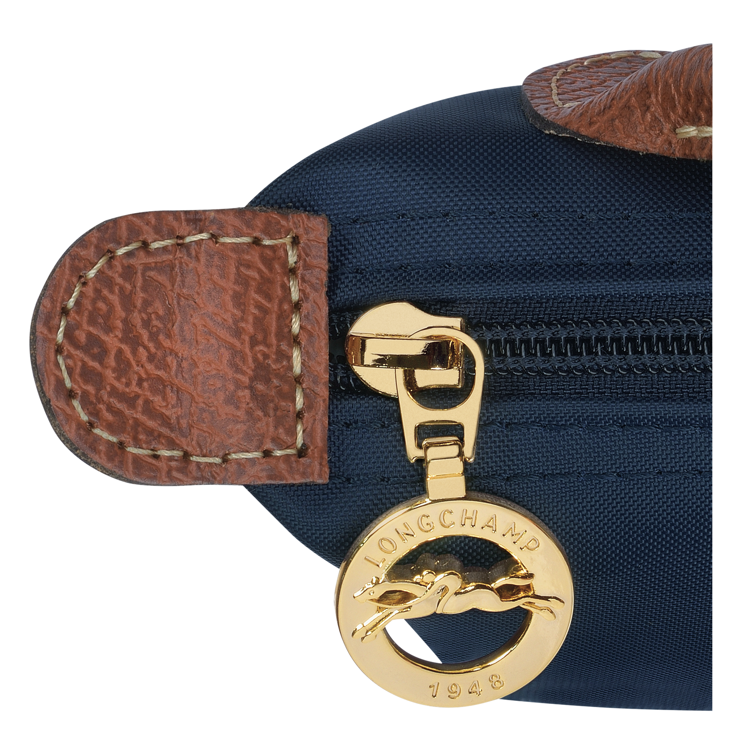 Longchamp Le Pliage Pouch with Handle — Navy