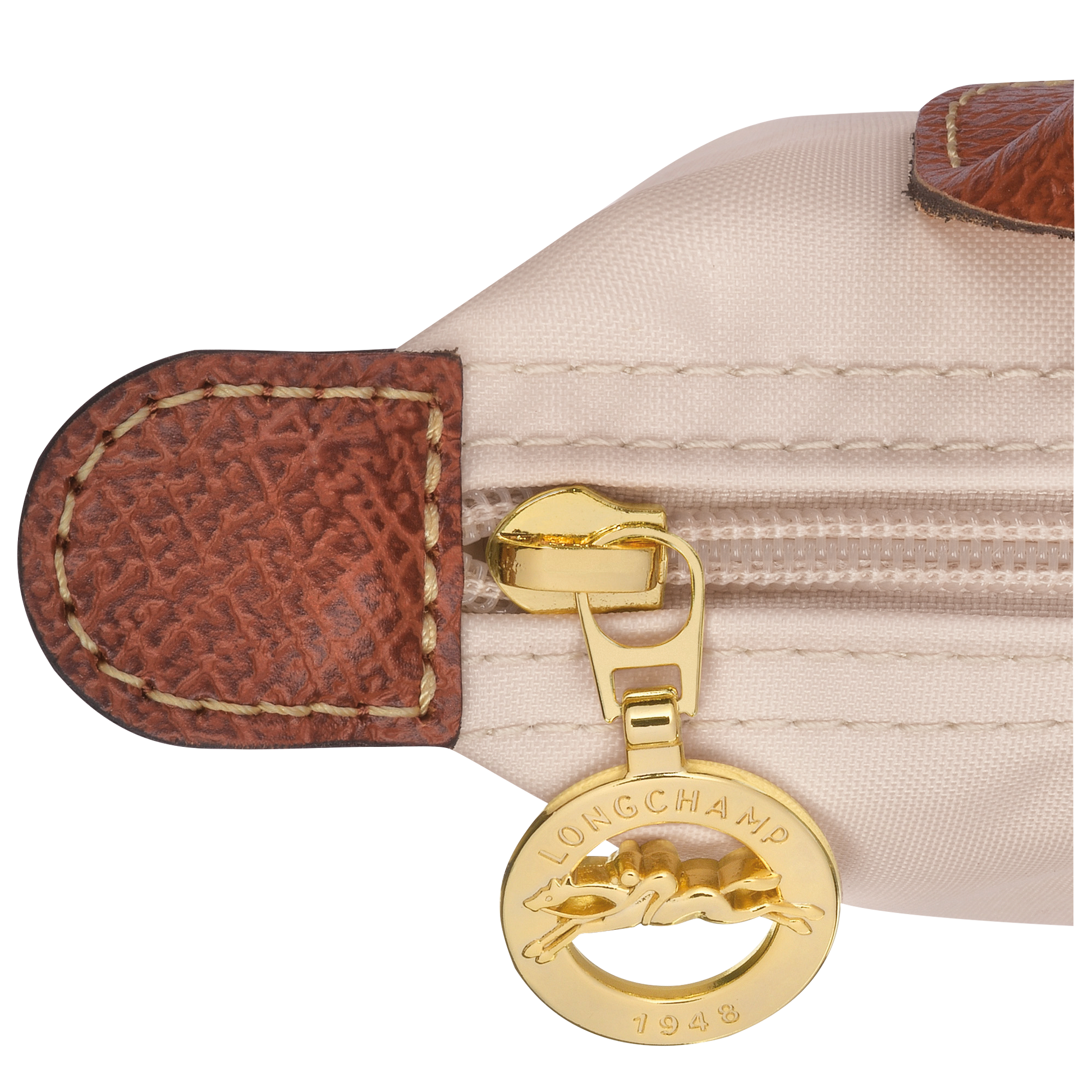 Longchamp Le Pliage Pouch with Handle — Paper
