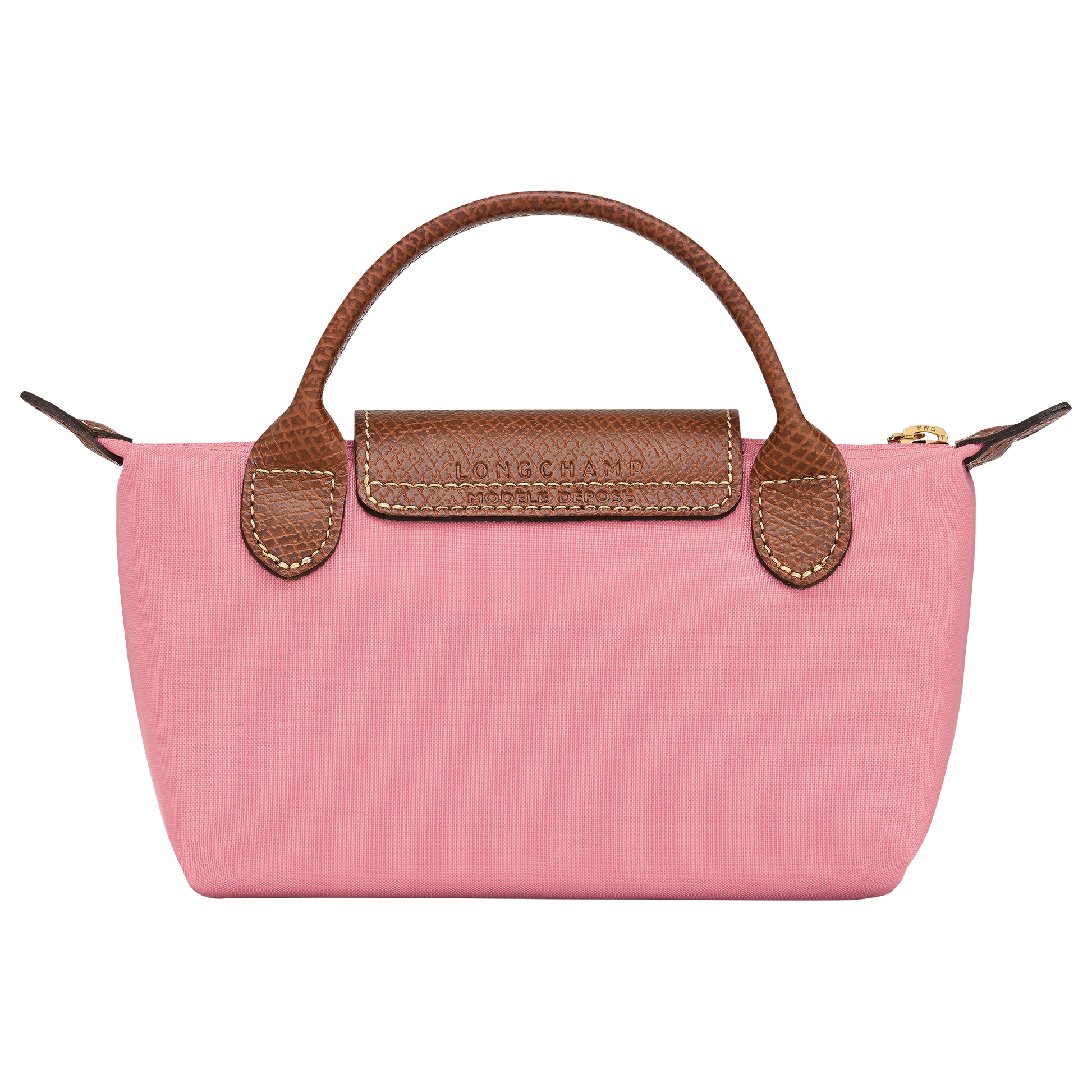 Longchamp Le Pliage Pouch with Handle — Pink