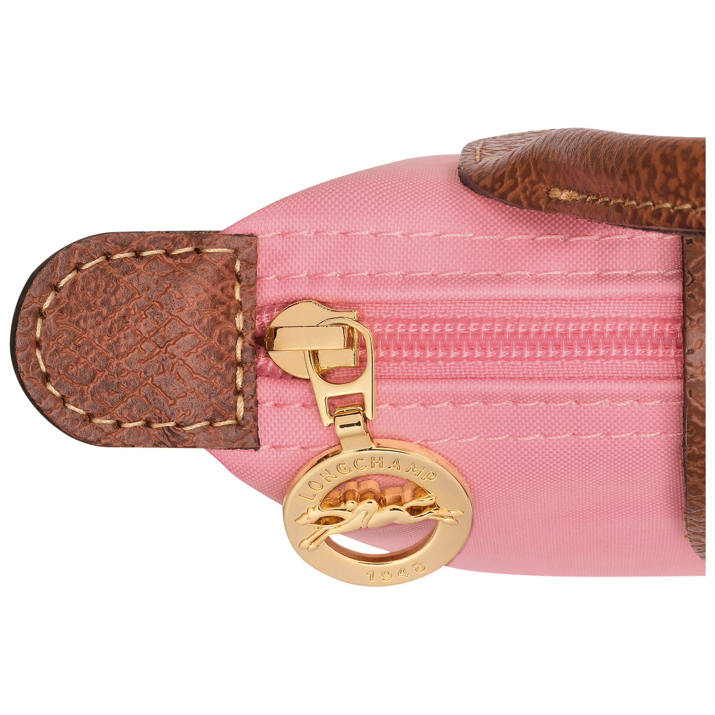 Longchamp Le Pliage Pouch with Handle — Pink
