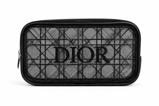 Dior Black Mesh Makeup Pouch – Limited Edition Dior Beauty Cosmetic Bag